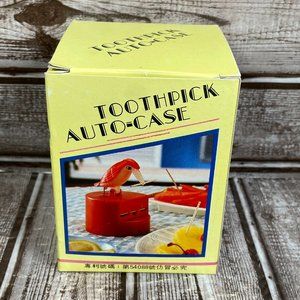 RDJ Toothpick Auto-Case Toothpick Dispenser Black Bird NIB NEW